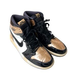 Nike Air Jordan 1 High OG NRG Gold Toe Size 12.5 Mens - 861428-007 Mens Sneaker